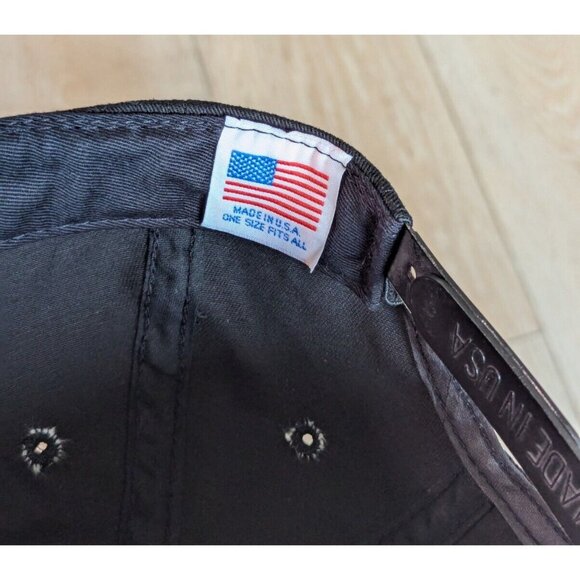 Vintage 90s Black Embroidred Auburn Foundry Club 5 Panel Snapback / USA Made - Picture 5 of 6